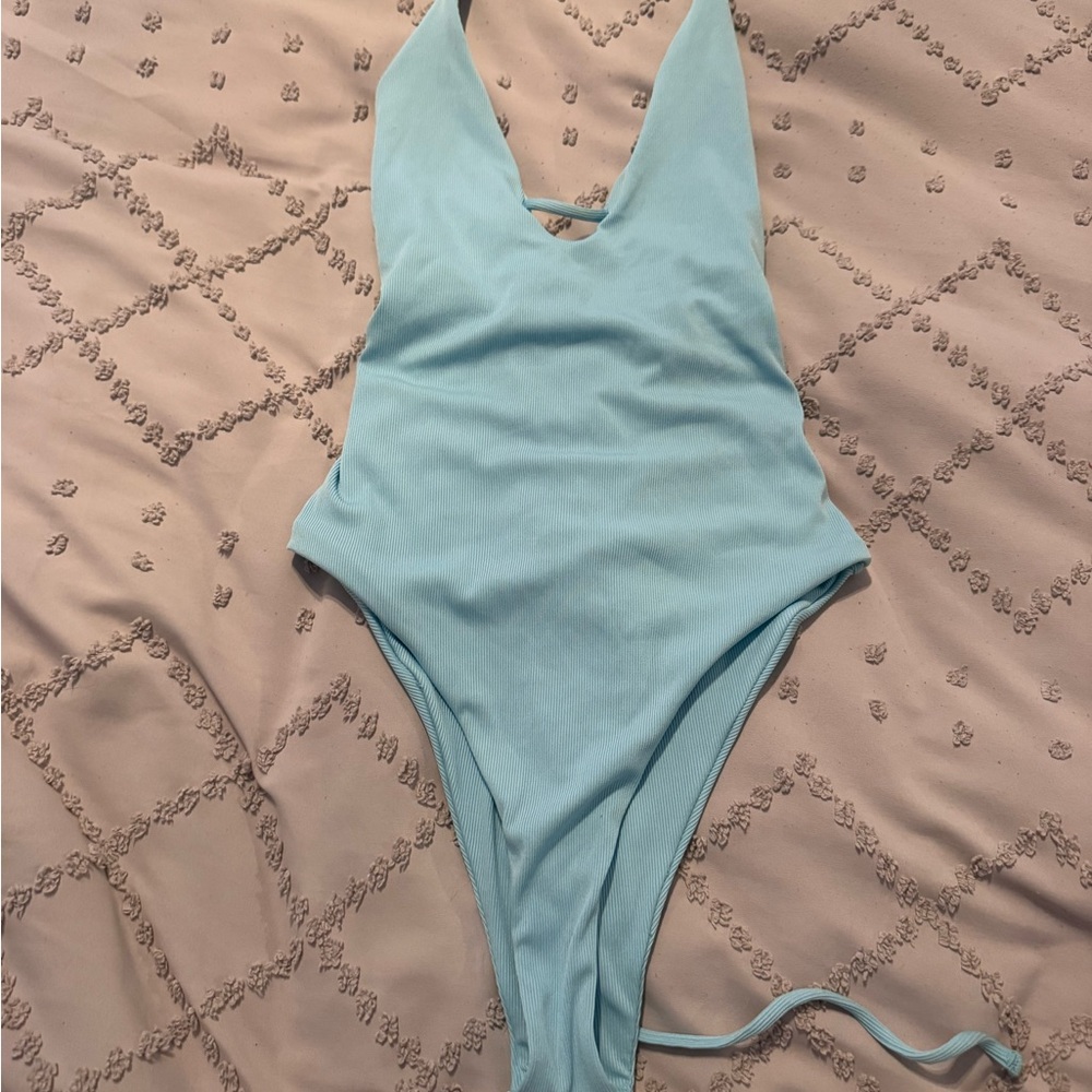 Light Blue One Piece Swimsuit